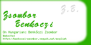zsombor benkoczi business card