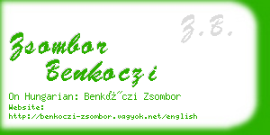 zsombor benkoczi business card